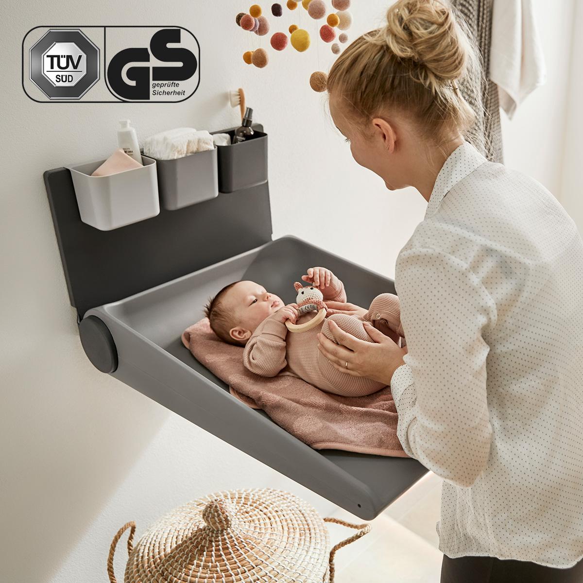 Leander® Wally™ Стенна маса за преобличане - цвят Dusty Grey