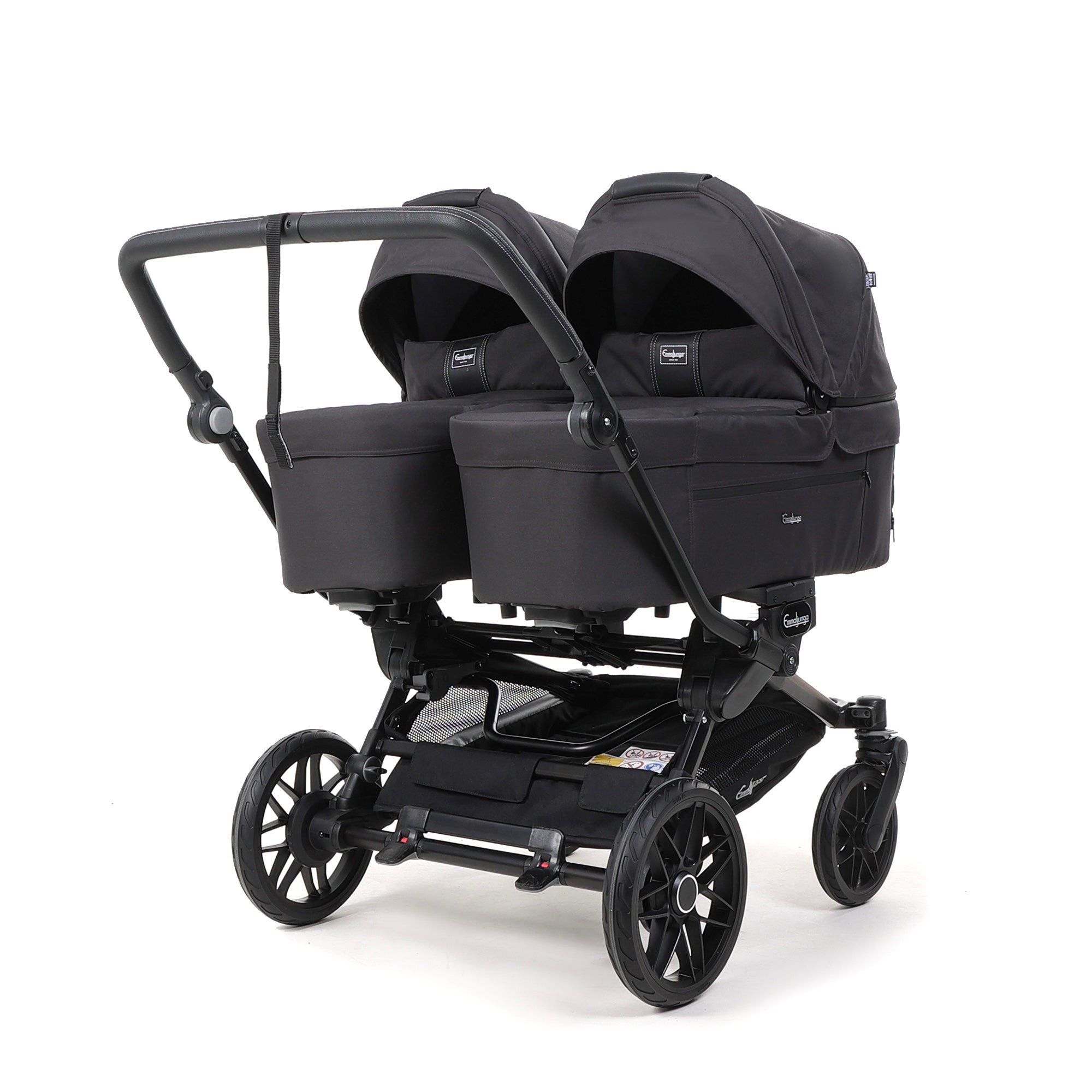 Emmaljunga® Double Sento Бебешка количка за близнаци 0+ месеца Urban Black