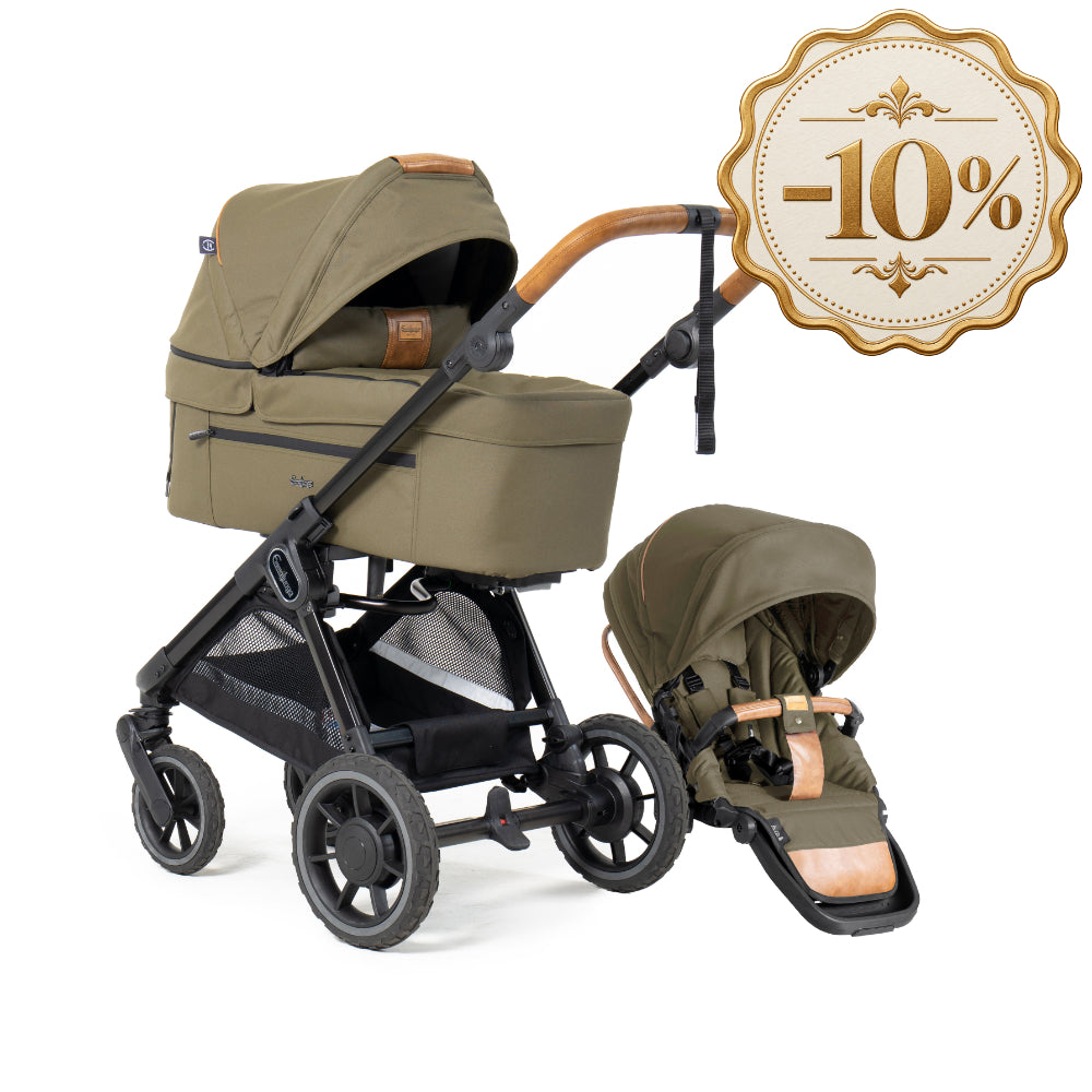 Emmaljunga® Sento Ergo+ Бебешка количка 0+ месеца Outdoor Olive