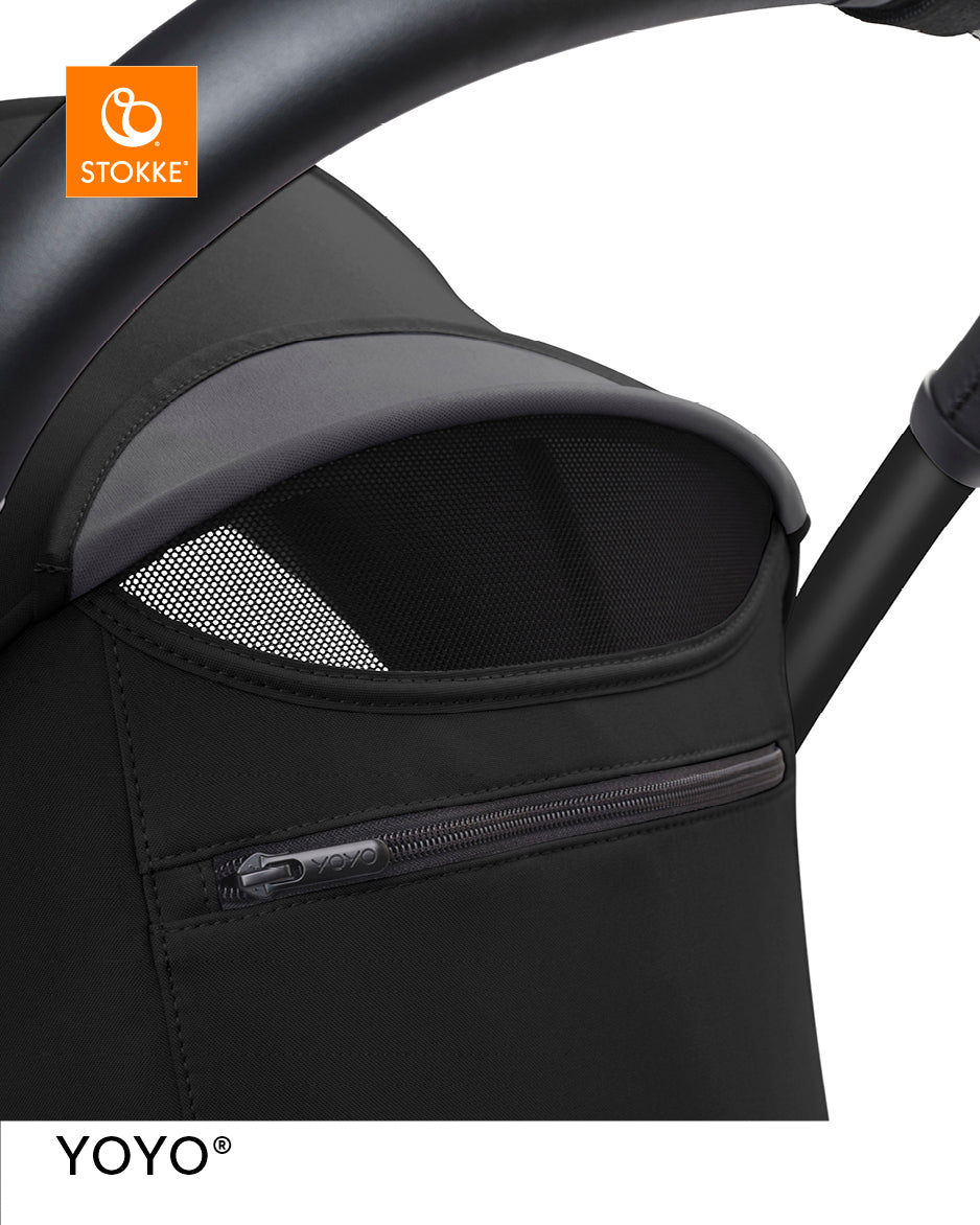 Stokke® YOYO³ Количка + Бебешки кош, Черно шаси Black