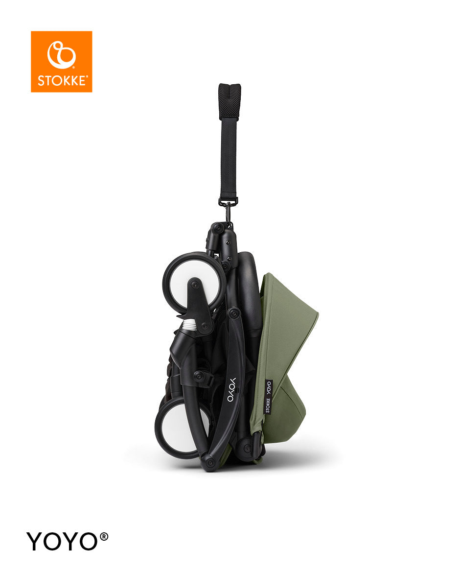 Stokke® YOYO³ Количка + Бебешки кош, Черно шаси Olive