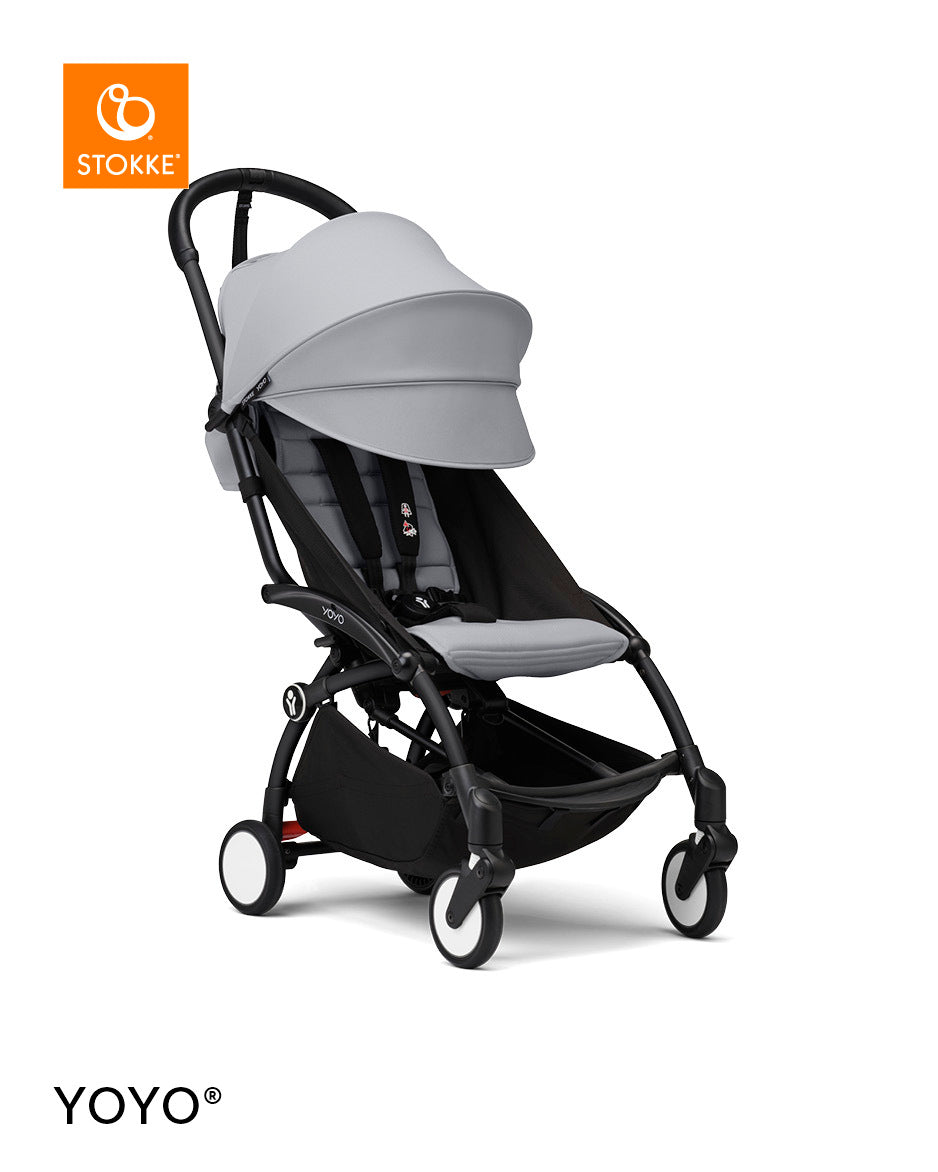Stokke® YOYO³ Количка + Бебешки кош, Черно шаси Stone