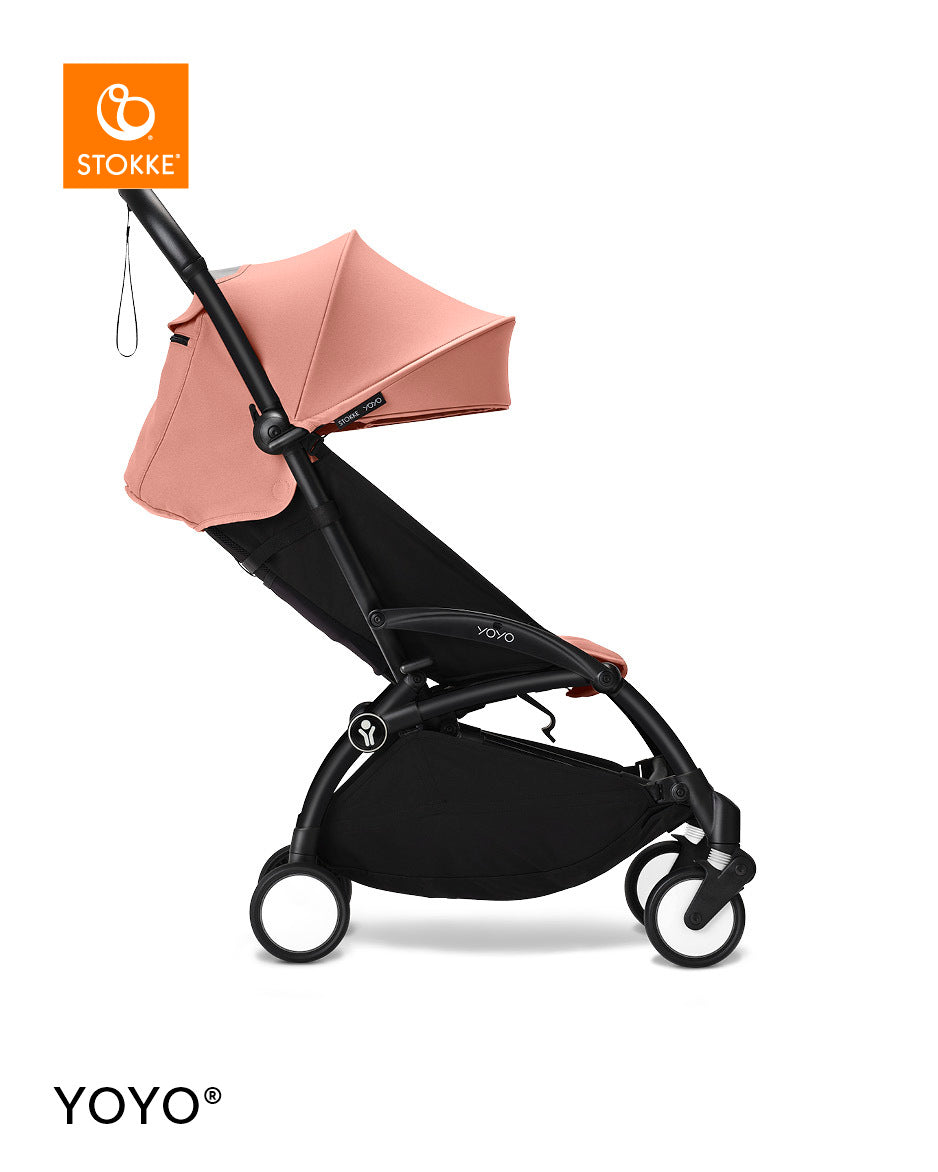 Stokke® YOYO³ Количка + Бебешки кош, Черно шаси Ginger