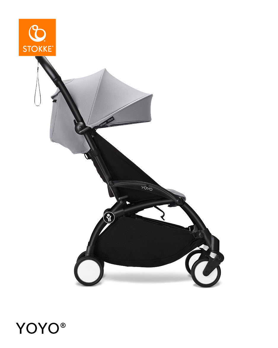 Stokke® YOYO³ Количка + Бебешки кош, Черно шаси Stone