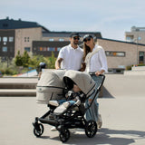 Emmaljunga® Double Sento Бебешка количка за близнаци - цвят Urban Black