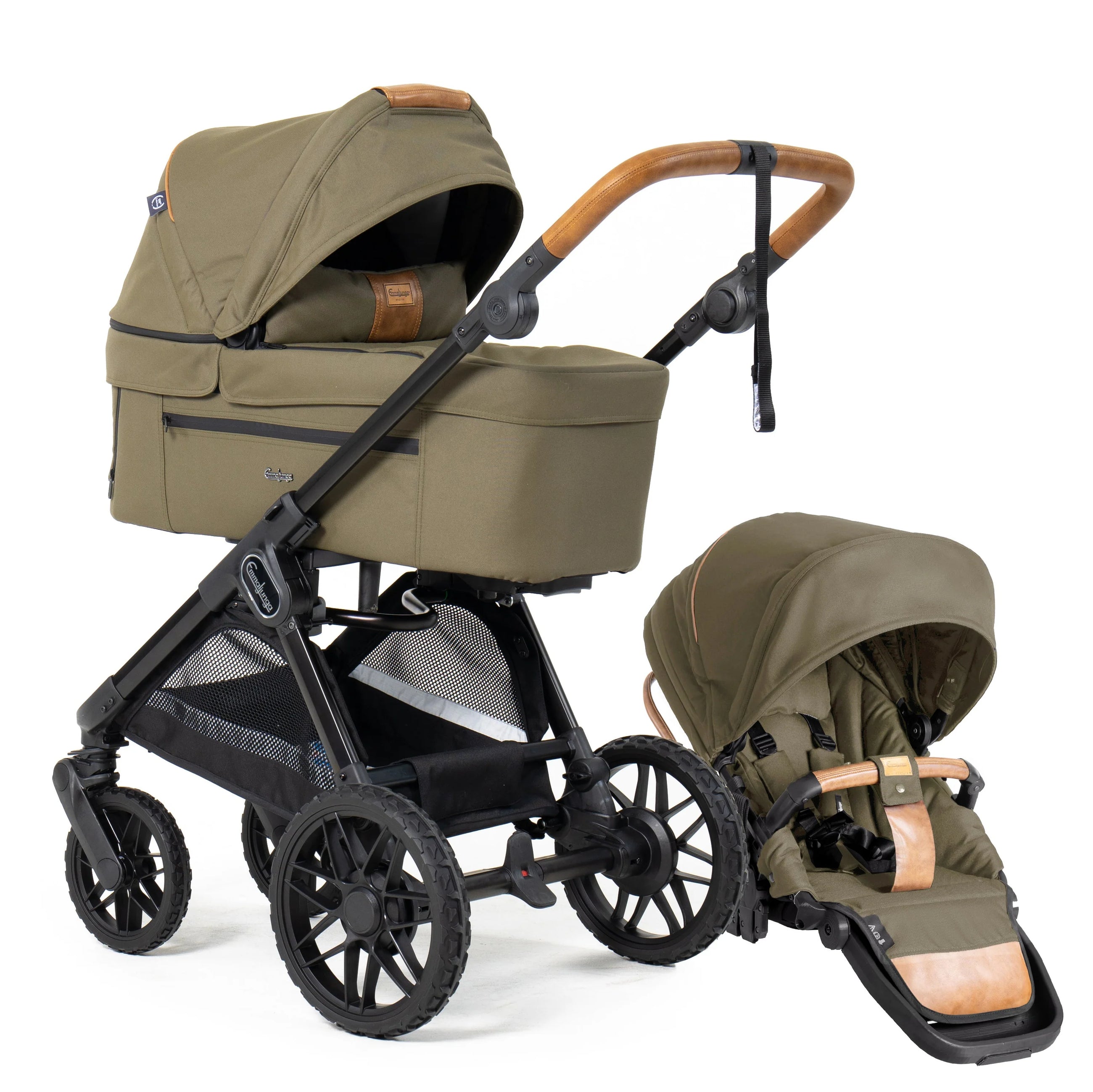 Emmaljunga® Sento Ergo+ PRO Бебешка количка 0+ месеца Outdoor Olive