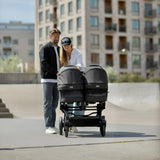 Emmaljunga® Double Sento Бебешка количка за близнаци - цвят Urban Black