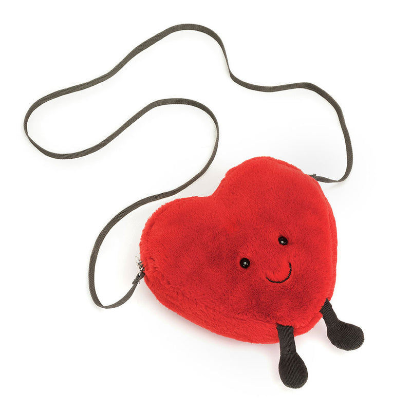 Jellycat® Забавно червено сърчице чантичка