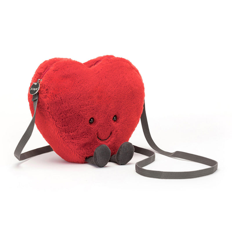 Jellycat® Забавно червено сърчице чантичка