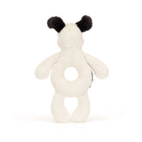 Jellycat® Кученце дрънкалка - цвят Bashful Black & Cream