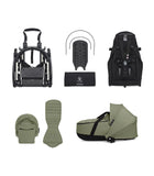 Stokke® YOYO³ 0+ Бебешки кош, Черно шаси - цвят Olive