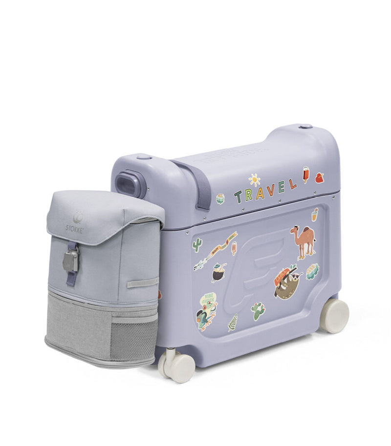 Stokke® JetKids™ BedBox™ Куфар+Легло за самолет + Раничка - цвят Arctic Blue