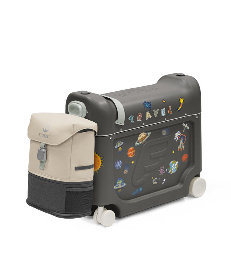 Stokke® JetKids™ BedBox™ Куфар+Легло за самолет + Раничка - цвят Midnight Grey