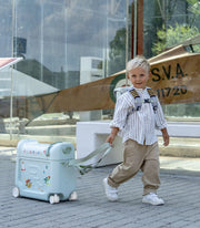 Stokke® JetKids™ BedBox™ Куфар+Легло за самолет + Раничка - цвят Sea Green