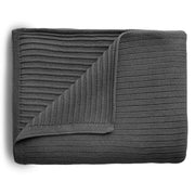 Mushie® Плетено одеяло - Dark Gray Melange