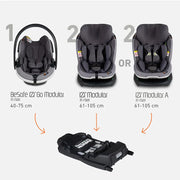 BeSafe® Столче за кола iZi Modular A X1 i-Size - цвят Anthracite Mesh