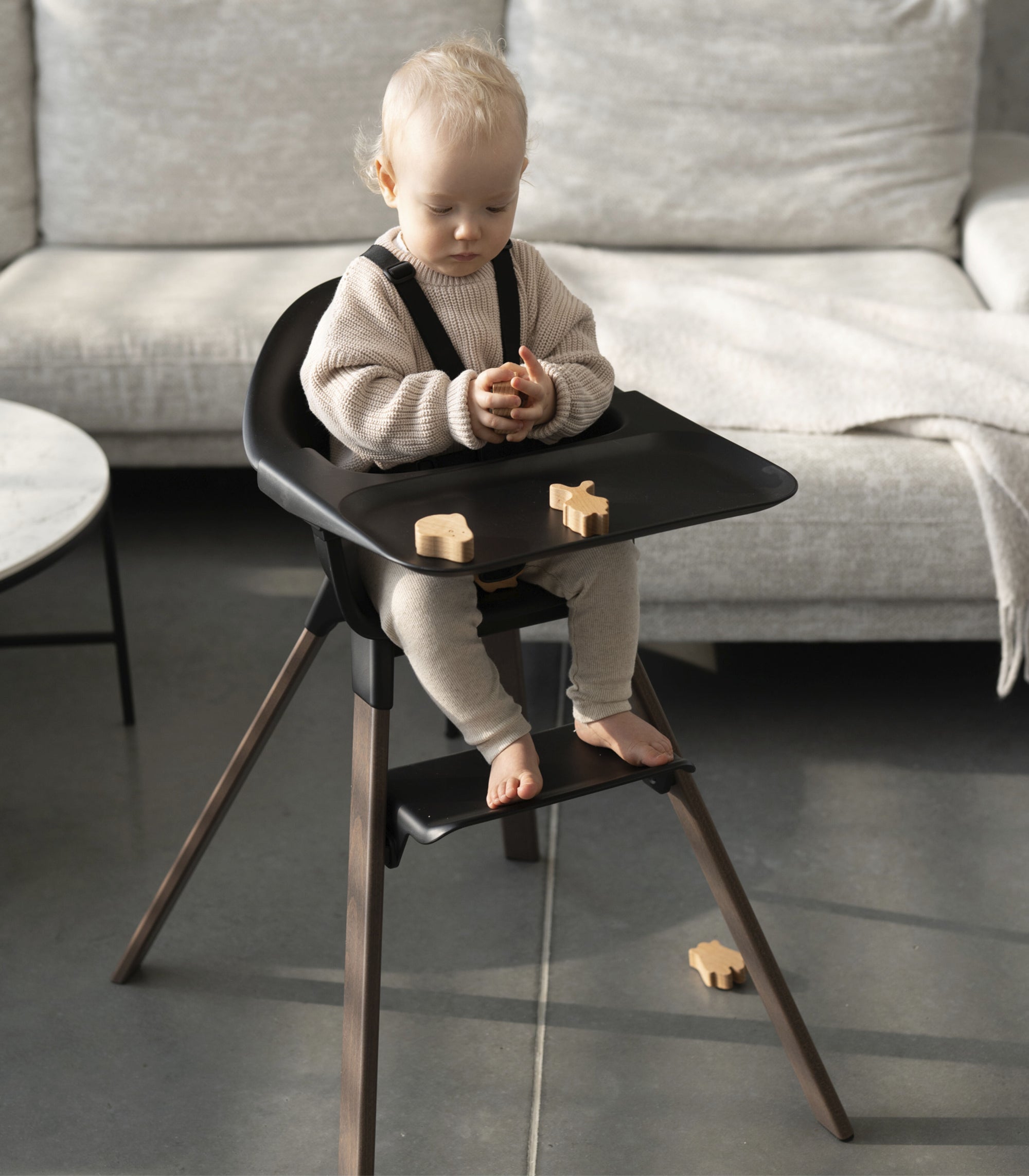 Stokke® Clikk™ Стол 6м. - 3г. Black / Warm Brown