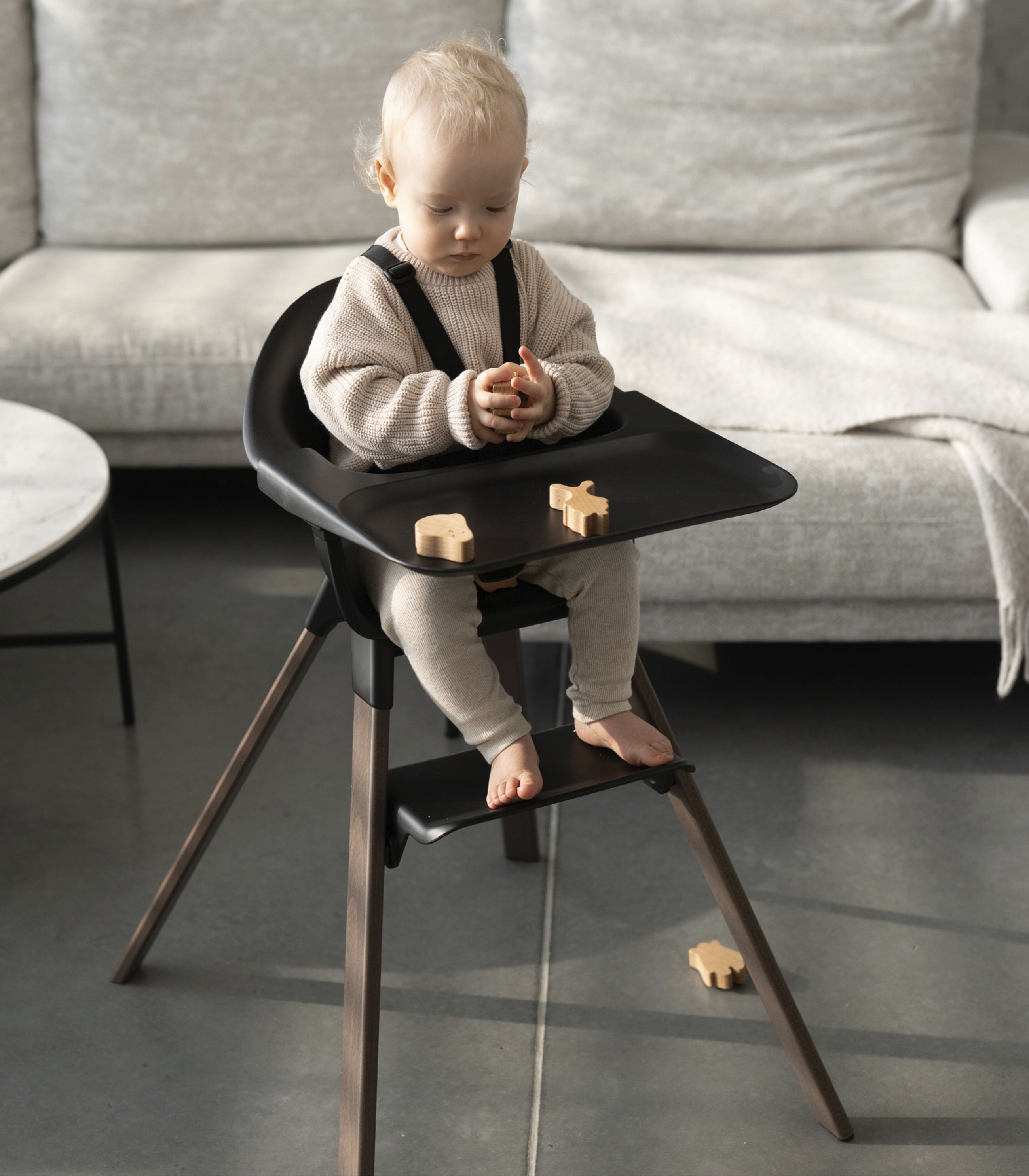 Stokke® Clikk™ Стол 6м. - 3г. Black / Warm Brown
