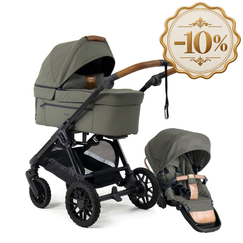 Emmaljunga® Sento Ergo+ Бебешка количка 0+ месеца Outdoor Green