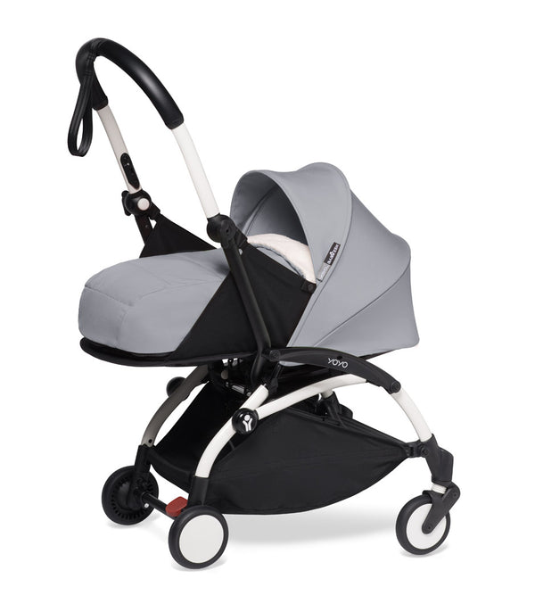 Stokke® YOYO² 6+ и Сгъваем мек кош Бяло шаси - цвят Stone