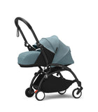 Stokke® YOYO³ 0+ Сгъваем мек кош, Черно шаси - цвят Aqua