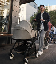 Stokke® YOYO³ Количка + Бебешки кош, Бяло шаси Ginger