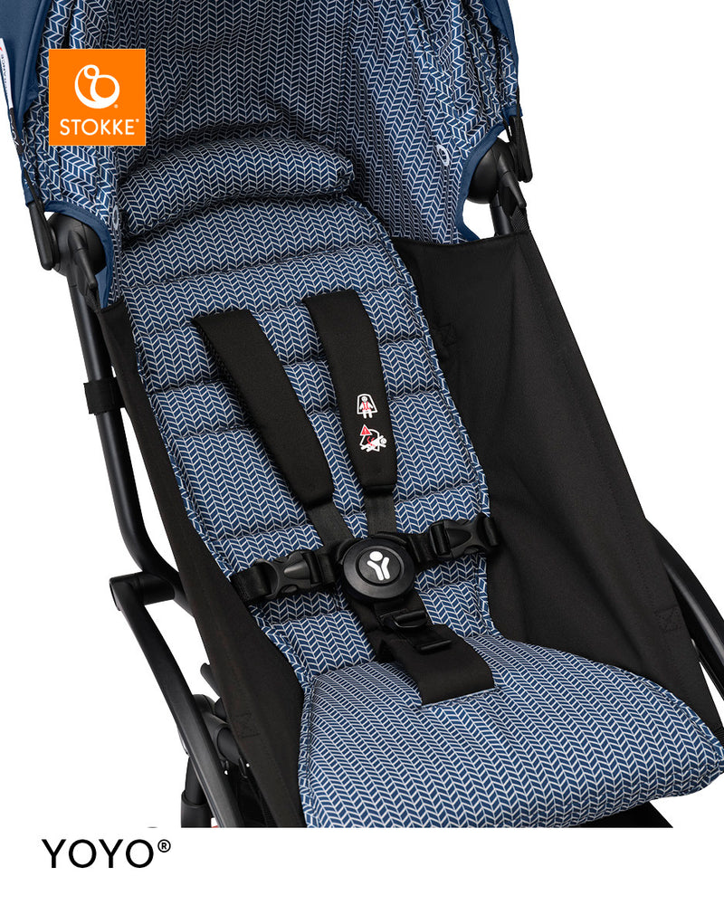 Stokke® YOYO³ Количка от 6 месеца, Бяло шаси -  Aqua