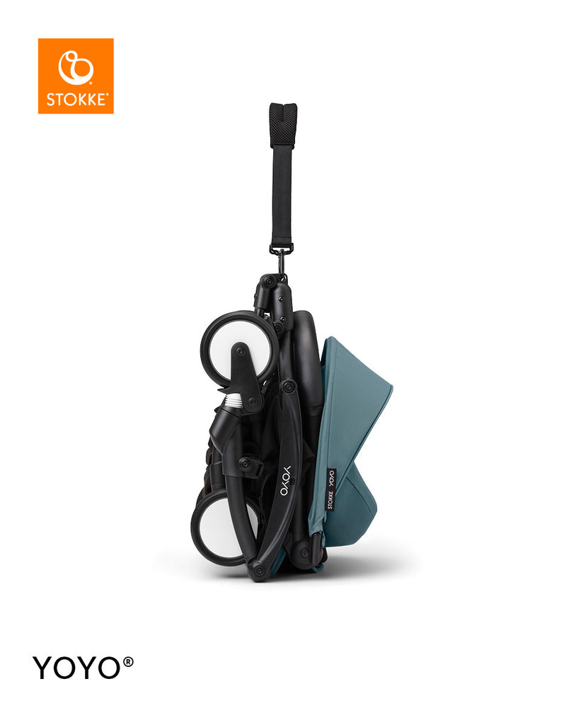Stokke® YOYO³ Количка от 6 месеца, Черно шаси - Aqua