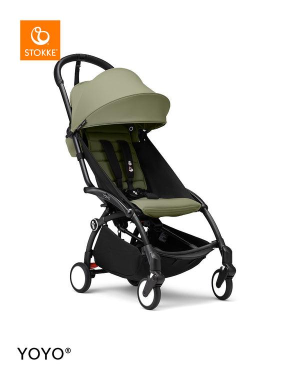 Stokke® YOYO³ 6+ Черно шаси - цвят Olive