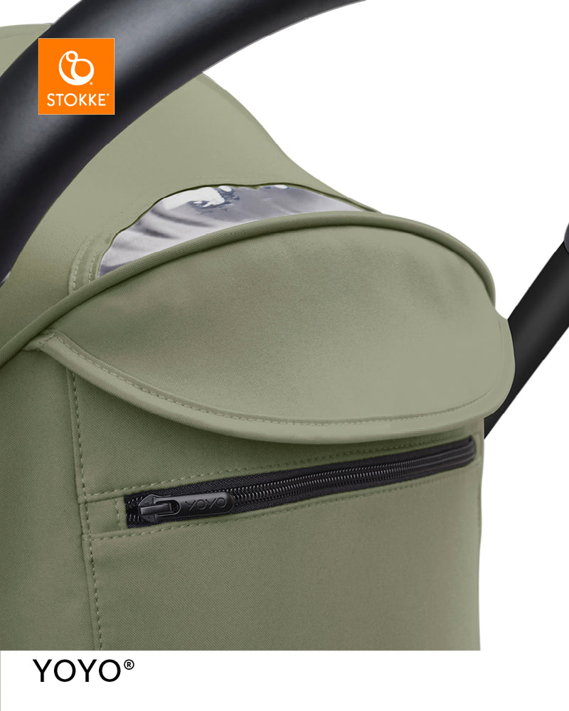 Stokke® YOYO³ Количка от 6 месеца, Черно шаси - Olive
