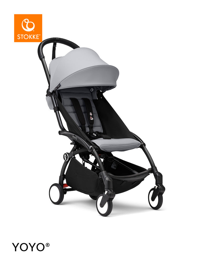 Stokke® YOYO³ Количка от 6 месеца, Черно шаси - Stone