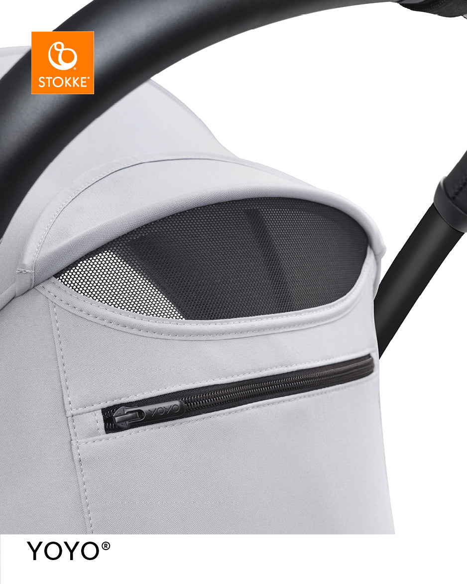 Stokke® YOYO³ Количка от 6 месеца, Черно шаси - Stone