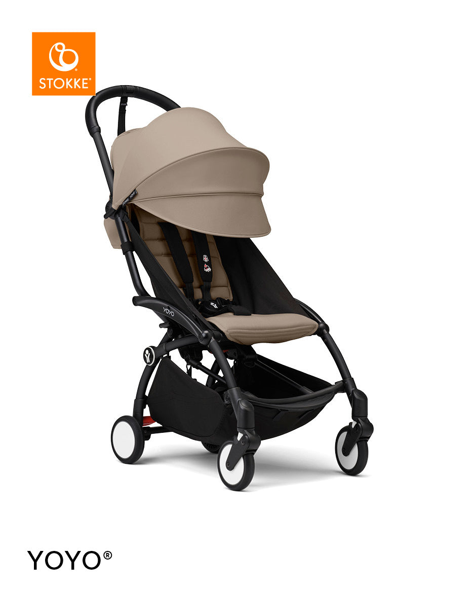 Stokke® YOYO³ Количка от 6 месеца, Черно шаси - Taupe