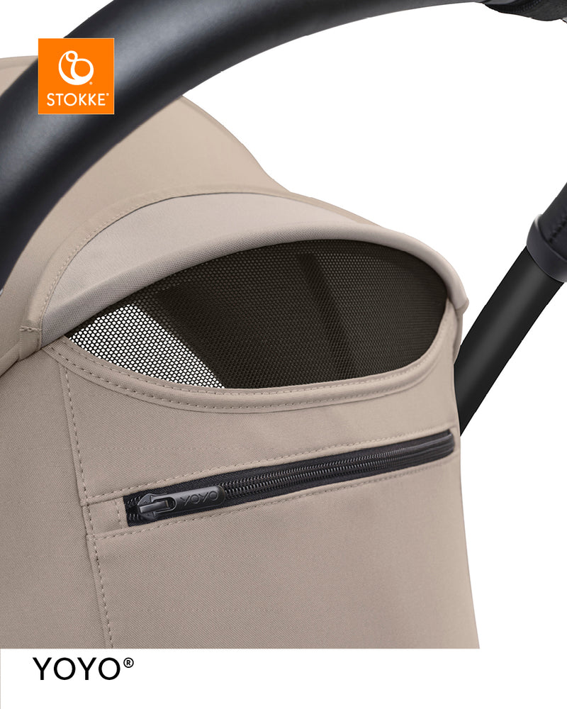 Stokke® YOYO³ Количка от 6 месеца, Черно шаси - Taupe