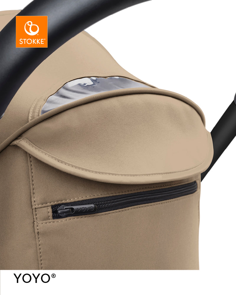 Stokke® YOYO³ Количка от 6 месеца, Черно шаси - Toffee