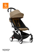 Stokke® YOYO³ Количка от 6 месеца, Бяло шаси - Toffee