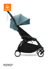 Stokke® YOYO³ Количка от 6 месеца, Черно шаси - Aqua