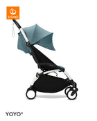 Stokke® YOYO³ Количка от 6 месеца, Бяло шаси -  Aqua
