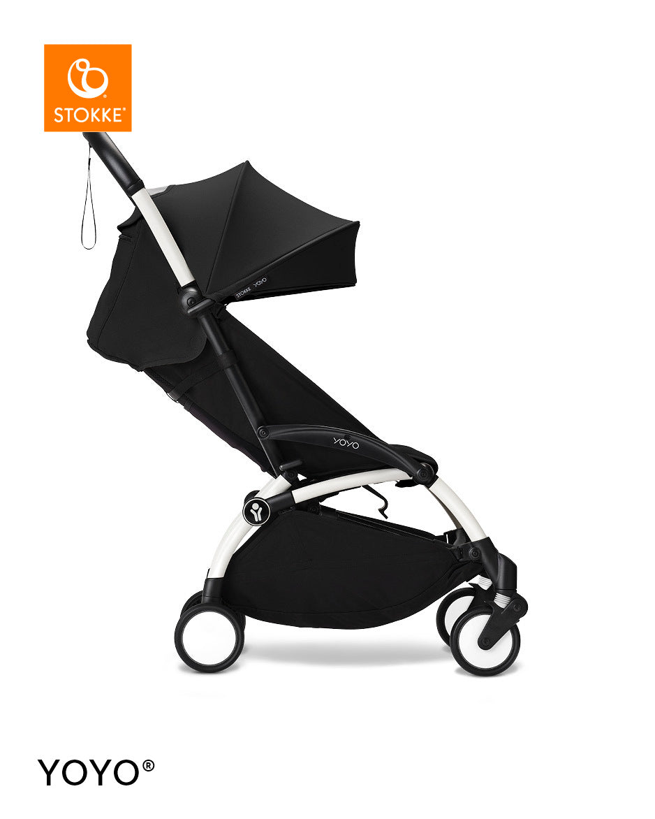 Stokke® YOYO³ Количка от 6 месеца, Бяло шаси - Black