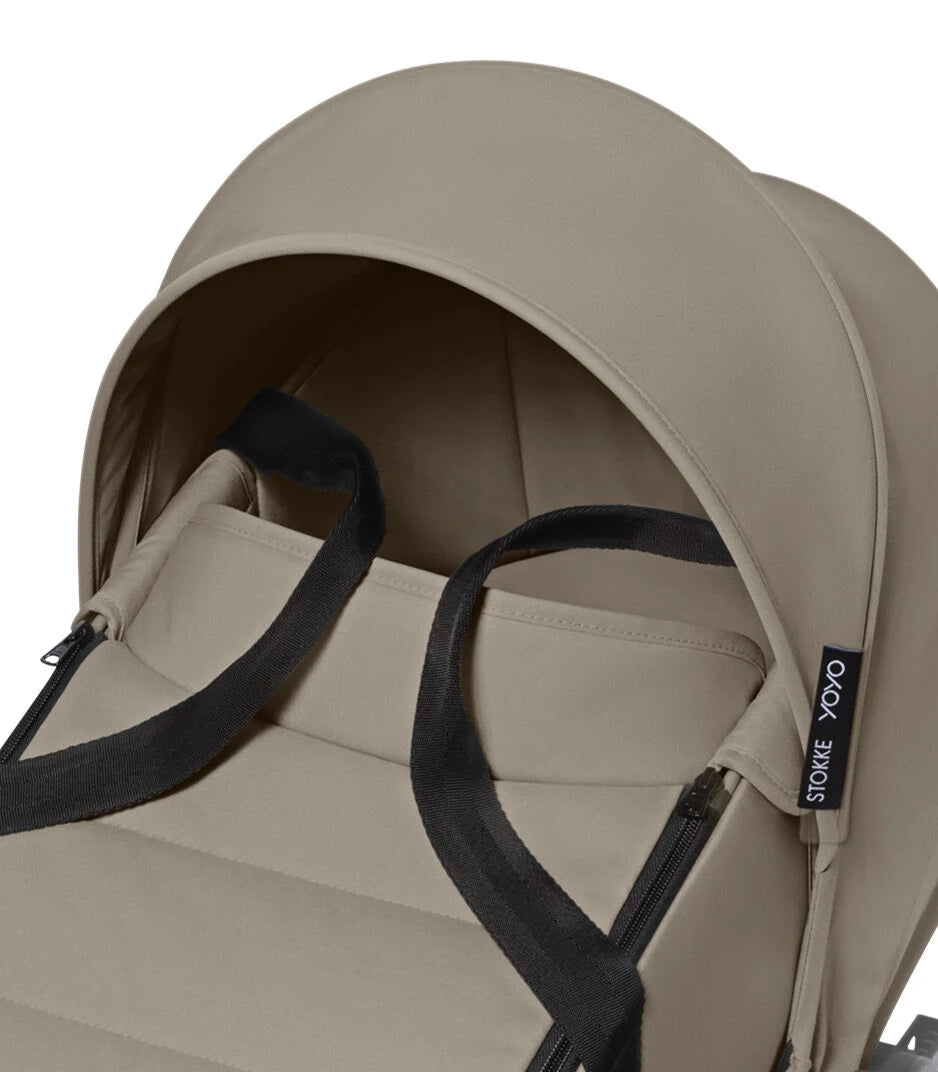 Stokke® YOYO³ Количка + Бебешки кош, Бяло шаси Ginger