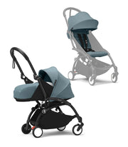 Stokke® YOYO³ Количка + Сгъваем мек кош, Черно шаси Aqua