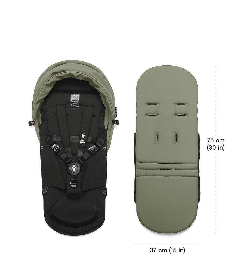 Stokke® YOYO³ Количка + Сгъваем мек кош, Черно шаси - Taupe