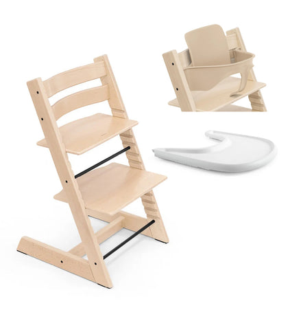 Stokke® Tripp Trapp® Стол с Бебешки предпазител 6+ месеца и Табла - цвят Natural