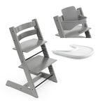 Stokke® Tripp Trapp® Стол с Бебешки предпазител 6+ месеца и Табла - цвят Storm Grey
