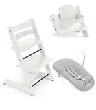 Stokke® Tripp Trapp® Стол с Бебешки предпазител 6+ месеца и Приставка за новородено - цвят White