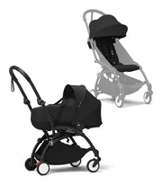 Stokke® YOYO³ Количка + Бебешки кош, Черно шаси Black