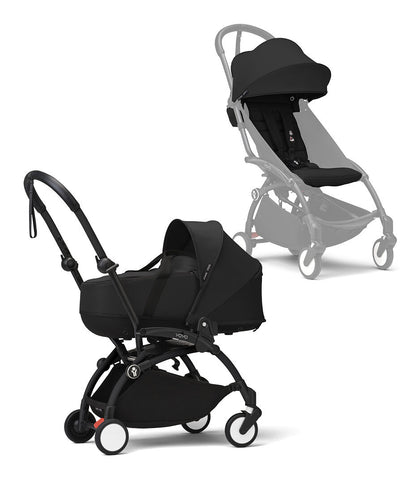 Stokke® YOYO³ 0+ Бебешки кош, Черно шаси - цвят Black