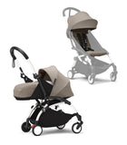 Stokke® YOYO³ Количка + Сгъваем мек кош, Бяло шаси - Taupe