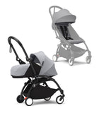 Stokke® YOYO³ Количка + Сгъваем мек кош, Черно шаси - Stone