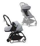 Stokke® YOYO³ 0+ Сгъваем мек кош, Черно шаси - цвят Stone